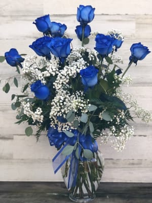 Blue Roses Flower Bouquet