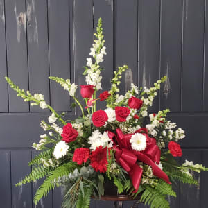 Remembrance in Ruby Flower Bouquet