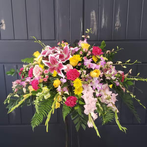 Garden Gathering Casket Spray Flower Bouquet