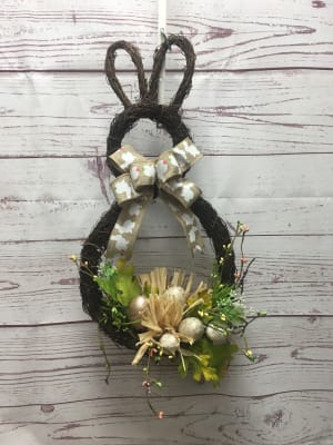 Perfect For Some-Bunny Silk (Artificial) Wreath Flower Bouquet