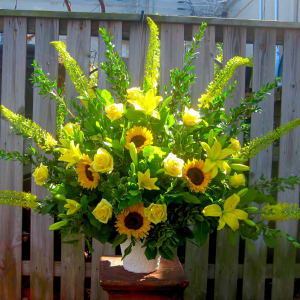 Yellow Sympathy Spray ( Substitute any color) Flower Bouquet