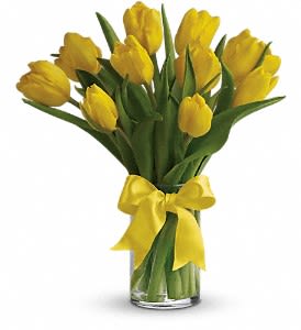 Sunny Yellow Tulips Flower Bouquet