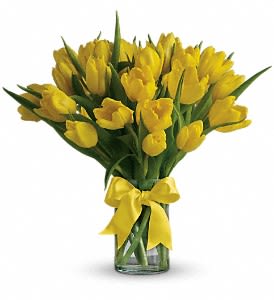 Sunny Yellow Tulips Flower Bouquet