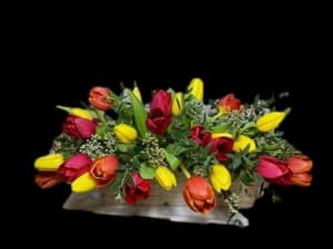 Colorful Tulip Box Design Flower Bouquet