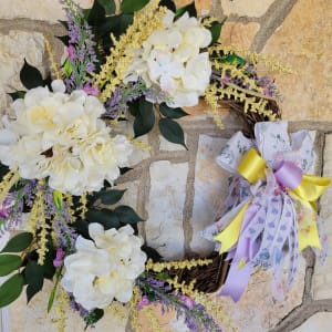 Hydrangea Yellow Purple Wreath Flower Bouquet