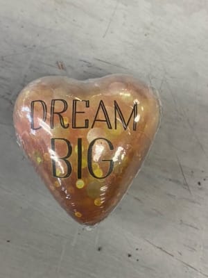 Dream Big Artful Heart Token Flower Bouquet