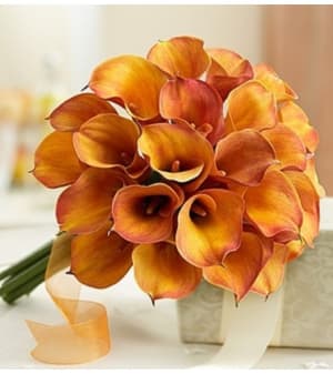 Golden Sunset Mini Calla Lily Bouquet Flower Bouquet