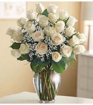 Ultimate Elegance™ 2 DOZEN Long Stem White Roses Flower Bouquet