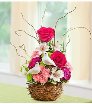 Love Bird Nest Bouquet Flower Bouquet