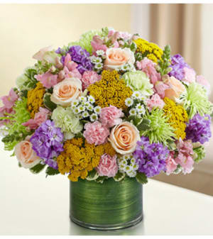 Cherished Memories - Multicolor Pastel Flower Bouquet