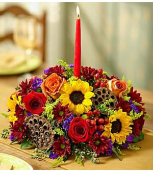 Harvest Glow™ Centerpiece Flower Bouquet