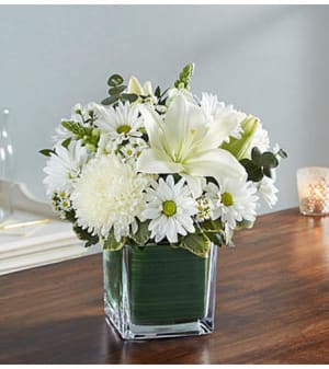 Healing Tears™ All White Flower Bouquet