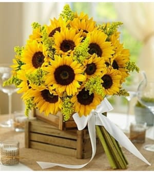 Country Wedding All Sunflower Bouquet Flower Bouquet