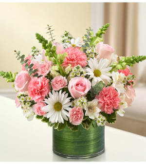 Cherished Memories - Pink and White Flower Bouquet