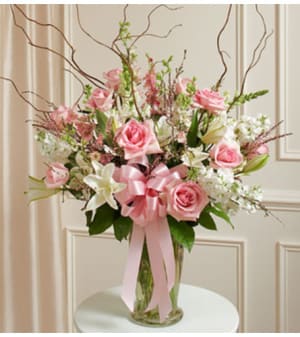 Beautiful Blessings Vase Arrangement - Pink Flower Bouquet