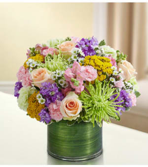 Cherished Memories - Multicolor Pastel Flower Bouquet