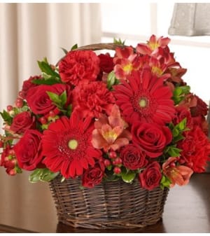 Peace, Prayers & Blessings - All Red Flower Arrangement Peace, Prayers & Blessings - All Red Flower Bouquet