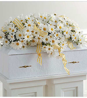 Infant Casket Spray with Daisies Flower Bouquet