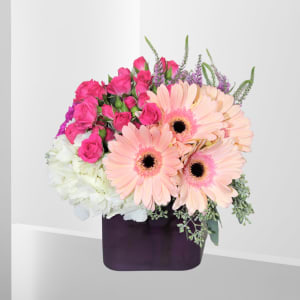 PINK HAPPINESS IN ANY SHORT VASE Flower Bouquet