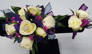 PROM SET CORSAGE AND BOUTONNIERE Flower Bouquet