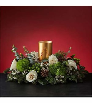 The FTD Evening Evergreen Centerpiece Flower Bouquet