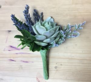 Stunning Succulents Wristlet Corsage Flower Bouquet