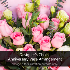 Designer's Choice Anniversary Vase Arrangement Sandra507 Flower Bouquet