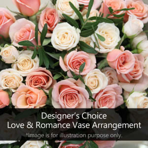 Designer's Choice Love & Romance Vase Arrangement Sandra508 Flower Bouquet