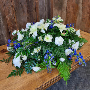 Divine Tribute Casket Spray Flower Bouquet