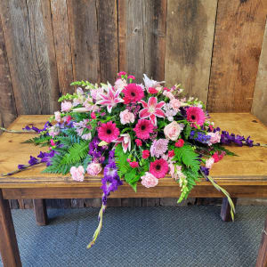 Heartfelt Sympathies Casket Spray Flower Bouquet