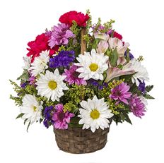 Mother's Day - Spring Basket Flower Arrangement Mother's Day - Spring Basket Flower Bouquet