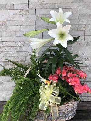 Blooming Easter Basket Flower Bouquet