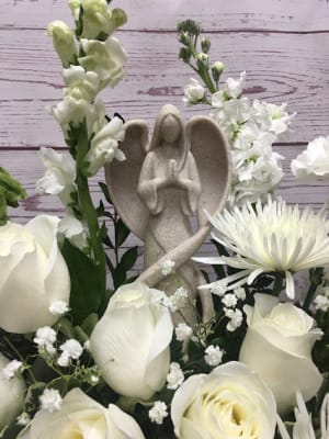 Serenity Angel Arrangement in All White