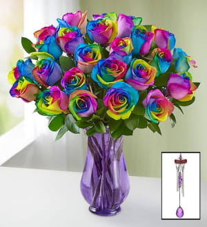 Kaleidoscope Roses, 12-24 Stems Flower Bouquet