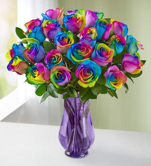 Kaleidoscope Roses, 12-24 Stems Flower Bouquet