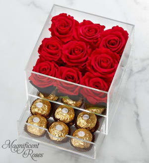 Magnificent Roses® Preserved with Ferrero Rocher® Flower Bouquet