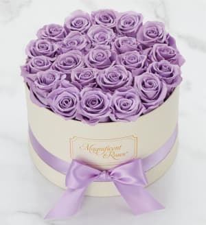 Magnificent Roses® Preserved Lavender Dream Flower Bouquet
