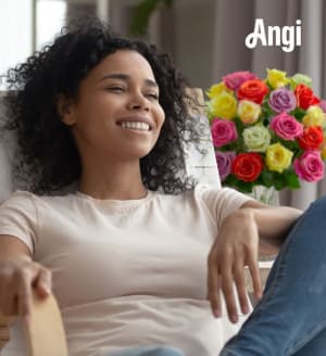 Angi's Home Service Bundle & 24 Assorted Roses Flower Bouquet