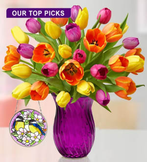 Mother's Day Radiant Tulips, 15-30 Stems Flower Arrangement Mother's Day Radiant Tulips, 15-30 Stems Flower Bouquet