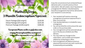 Mother's Day Floral Subscription Flower Bouquet