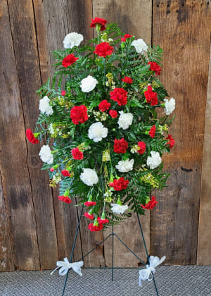 Crimson and White SS Flower Bouquet