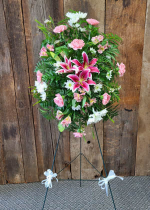 Thoughtful Prayers Standing Spray Flower Bouquet