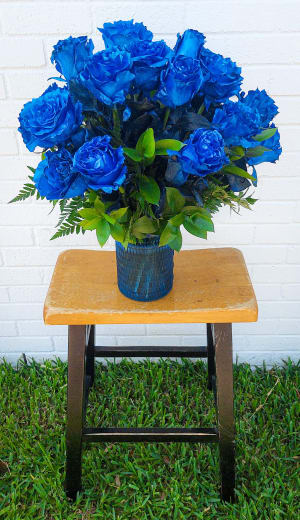 BLUE ROSES Flower Bouquet