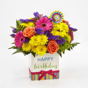 Perfect Bloom Birthday Brights Flower Bouquet