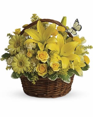 Basket Full of Wishes Flower Bouquet