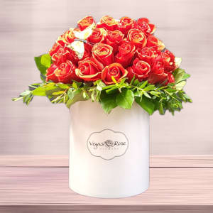  CORAL ROSES IN ANY BOX Flower Bouquet