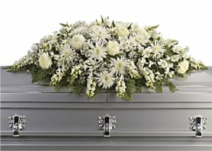 Enduring Light Casket Spray Flower Bouquet