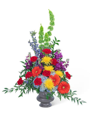 Vibrant Urn Flower Bouquet