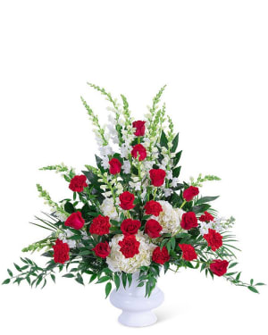 Serene Sanctuary Urn Flower Bouquet