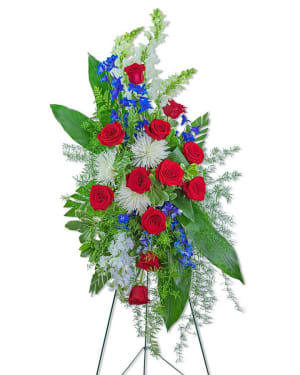 Valiant Honor Standing Spray Flower Bouquet